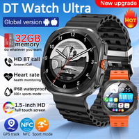 2025 New DT Watch 7 Ultra Smart Watch Men GPS Tracker NFC 32GB Memory MP3/MP4 Player Local Album IP68 Waterproof Sports Watches
