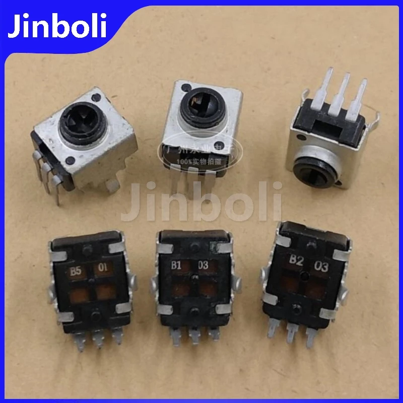 5PCS RV09 Type Vertical Adjustable Potentiometer B500R B500 Ohm B10K B20K B501 B103 B203 Adjustable Resistance Cross Top Handle