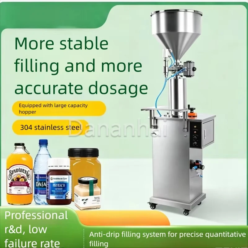 Vertical Paste Filling Machine Pneumatic Cream Filler for Honey Gel Cosmetic Liquid Bottling