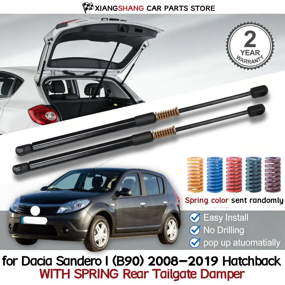 

2pcs Rear Pop out Auto Open With Die Springs Damper Trunk for Dacia Sandero I (B90) 2008-2019 Hatchback Tailgate Gas Struts
