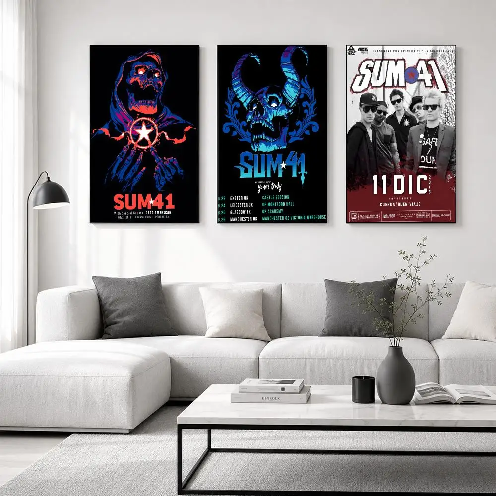 Band Sum 41 Poster High-definition  poster stickers, suitable for bedroom, living room, home decoration