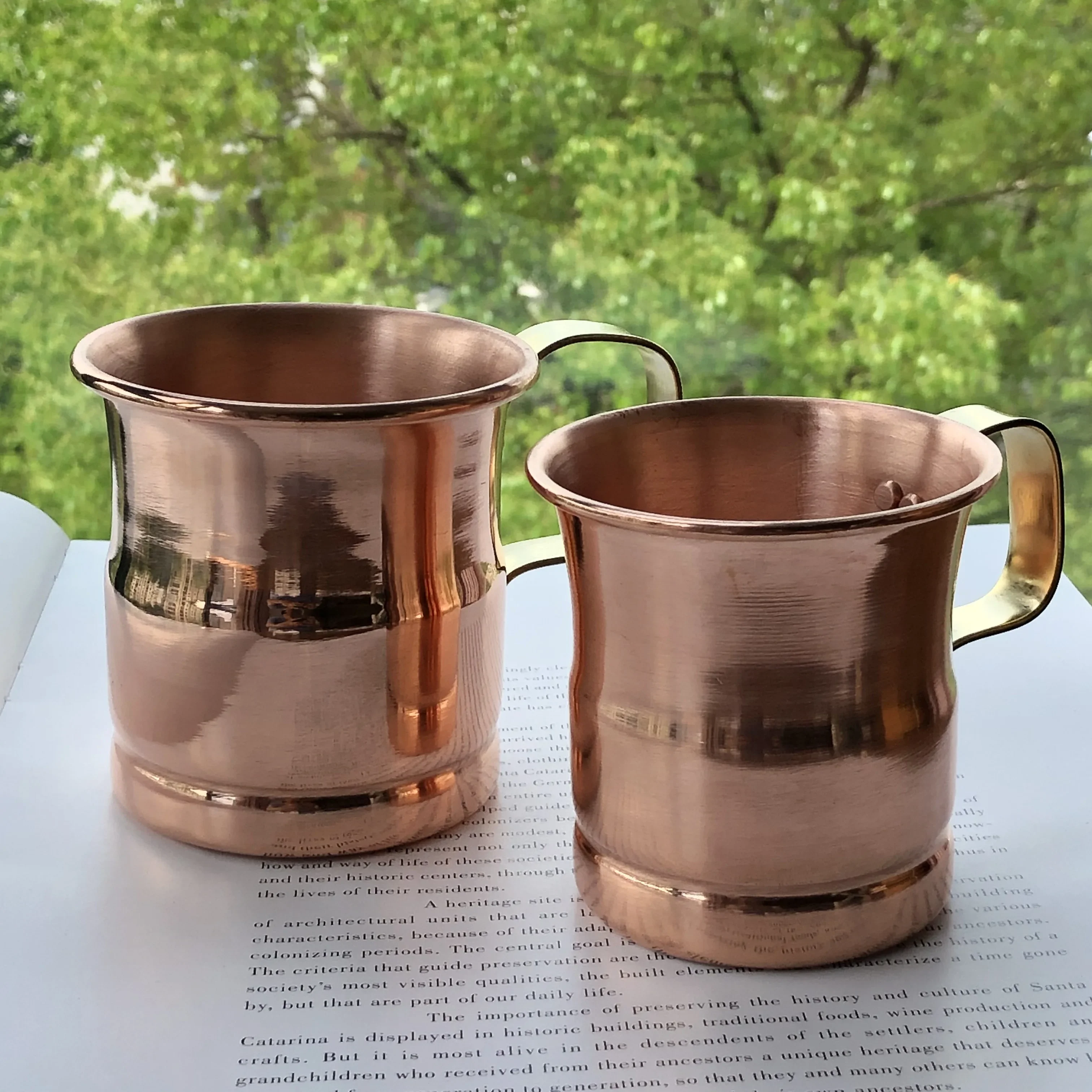 

Pure Copper Cup Mug Moscow Mule Milk Beer Cups Handcrafted Drinkware Tableware