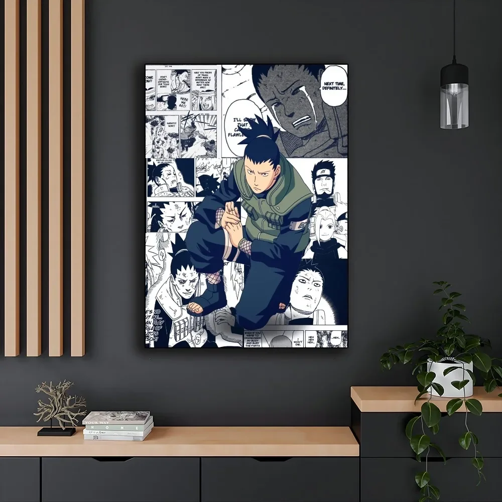 1pc Naruto Nara Shikamaru Poster Poster Stickers Art Wall Murals Decor Game Room Decor Gifts Kawaii HD Painting Cat Cars