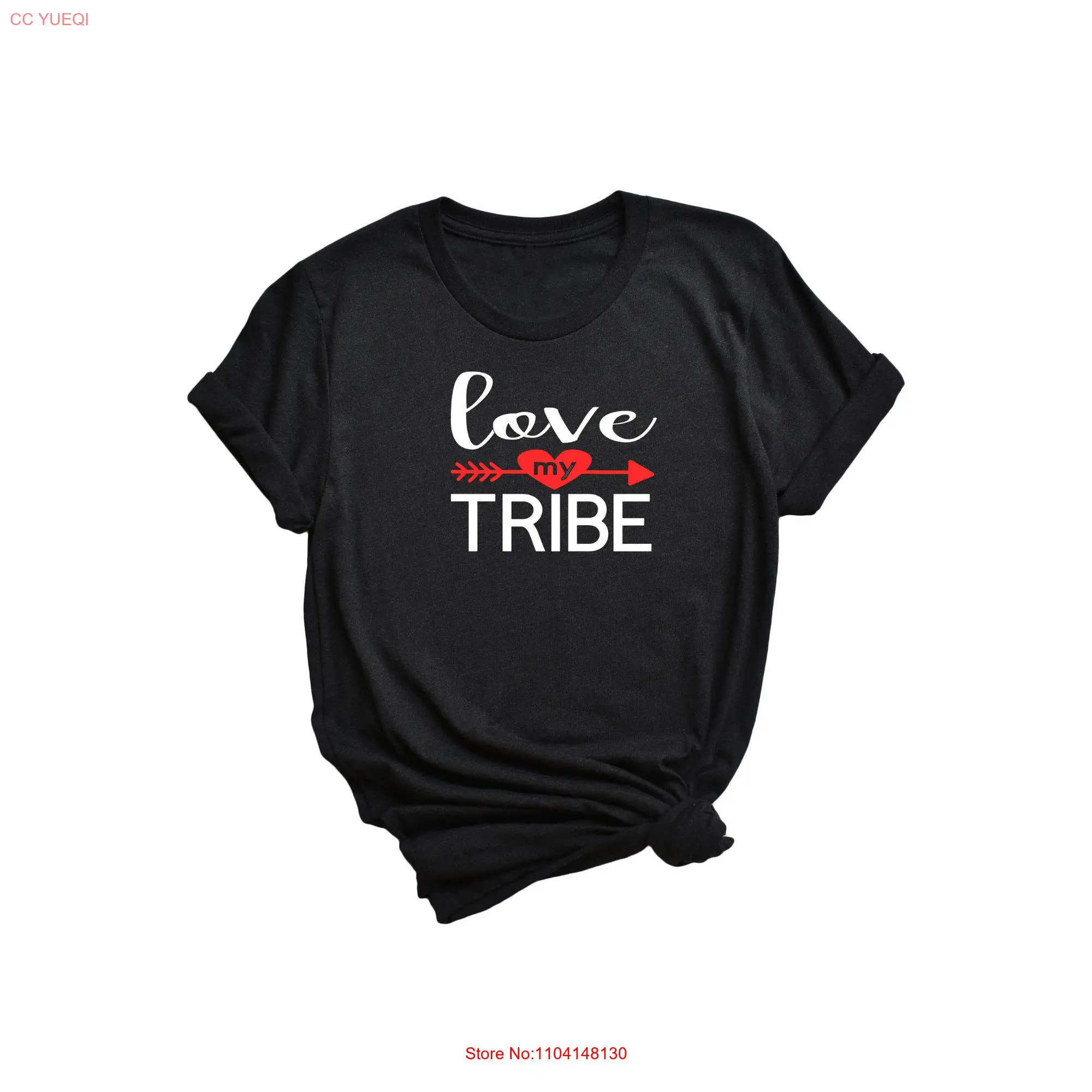 

Футболка Love My Tribe на День Святого Валентина для женщин, милая учительница на День святого Валентина с длинными или короткими рукавами