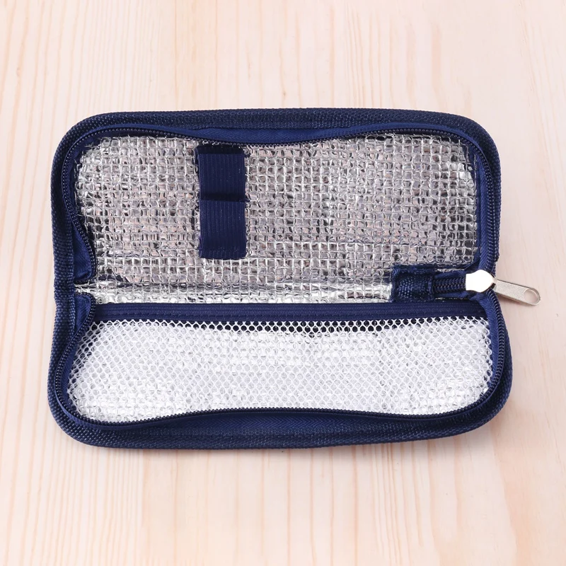 Portable Insulin Cooler Bag Diabetic Insulin Travel Case Cooler Pill Box Aluminum Foil Ice Bag