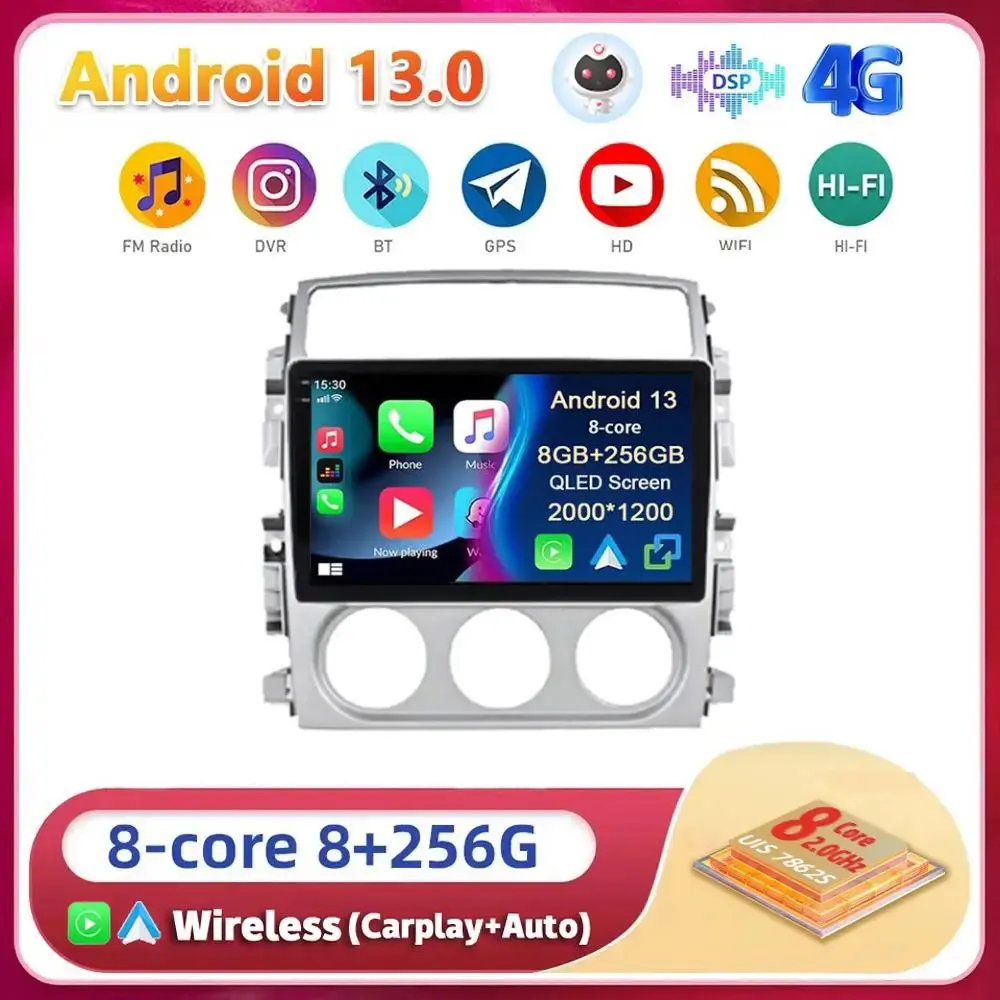 

Android 13 Carplay Auto WIFI+4G Car Radio For Suzuki Liana 2004-2008 Multimedia GPS Player Stereo 2din Head Unit 360 Camera DSP