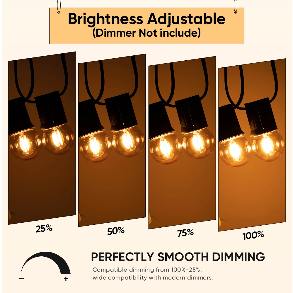 Amber G40 Led Bulb E27 220V E26 110V Vintage Filament Lamp 1W Warm White Indoor Pendant Night Light Decoration Home Light Bulb