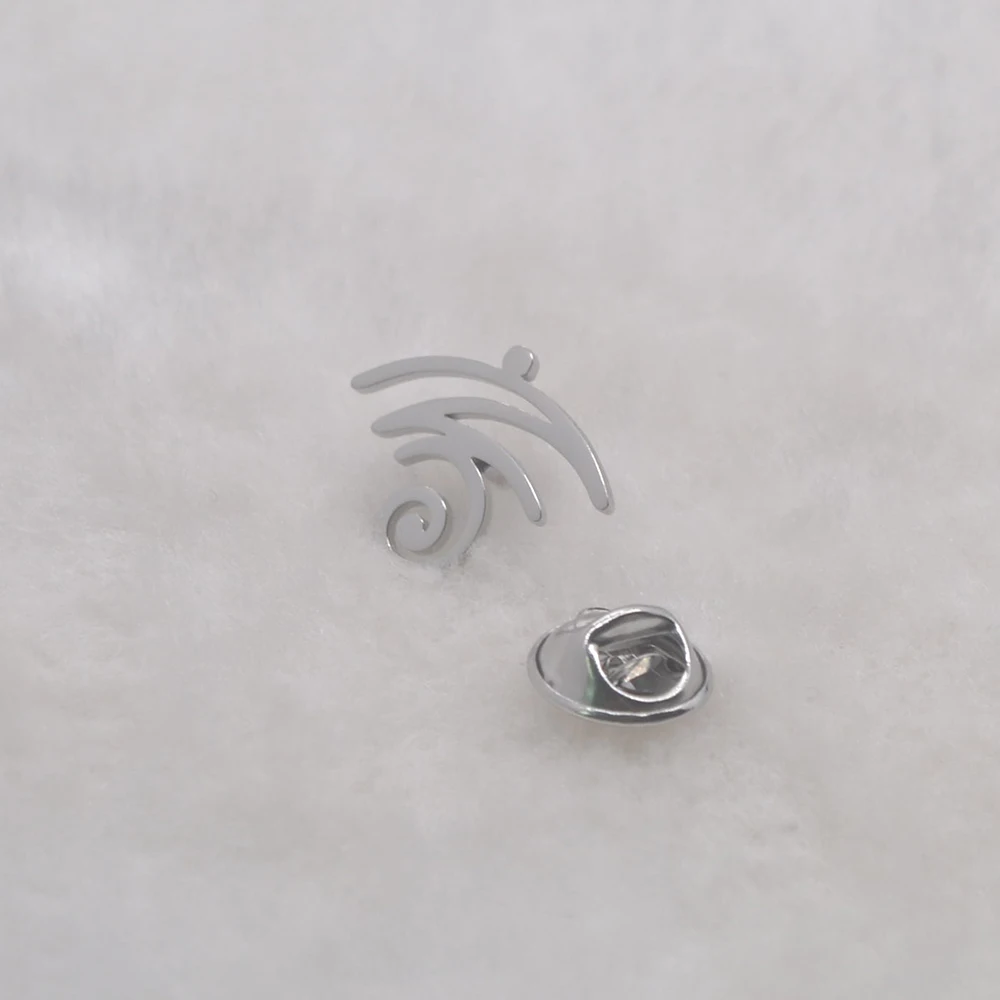 بروش WiFi Ripple - دبوس معدني عصري بسيط لبدلات غير رسمية وإكسسوارات طية صدر السترة الأنيقة #4