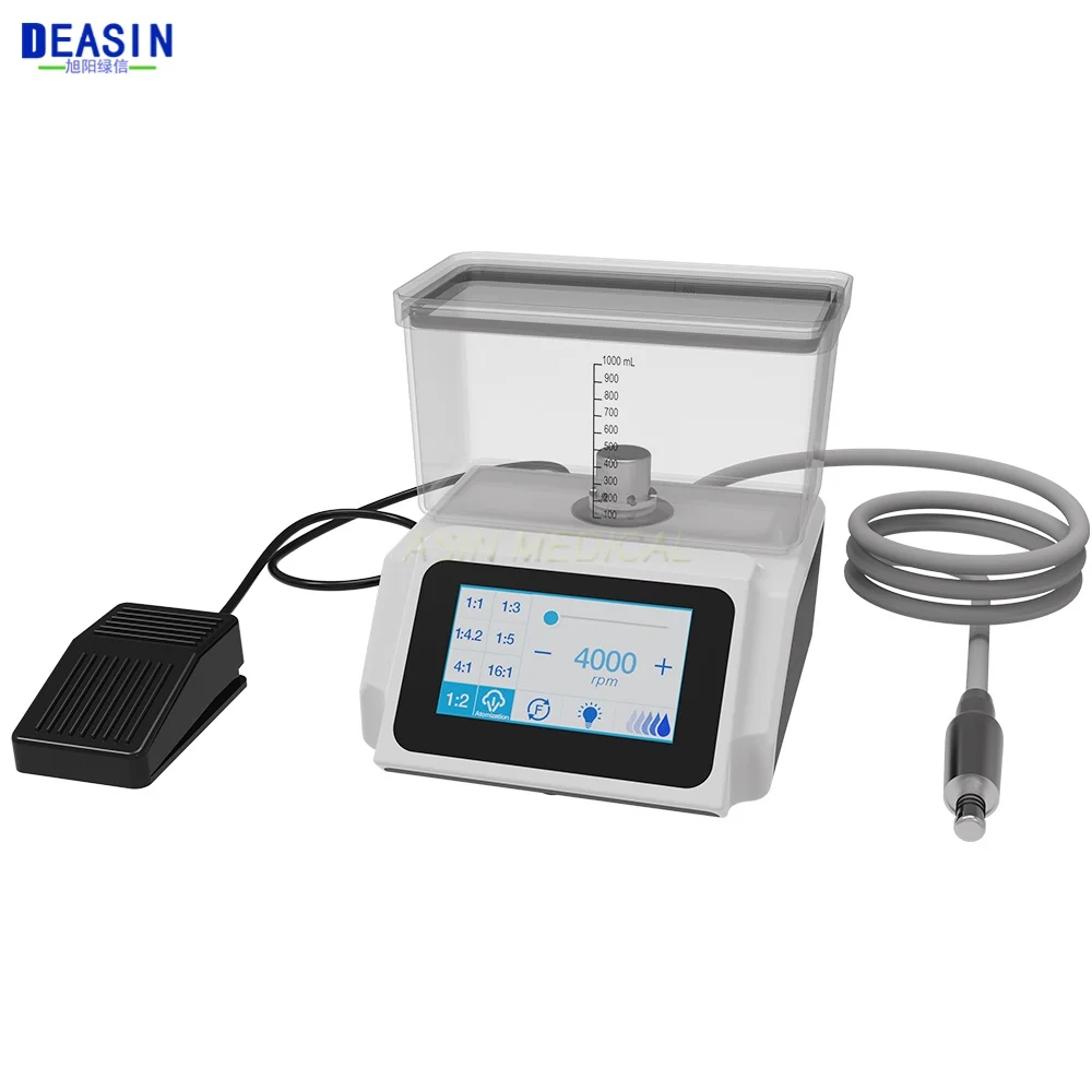 Multifunctional Dental Electric Micromotor Power System with Water Tank and Fiber Optic Handle