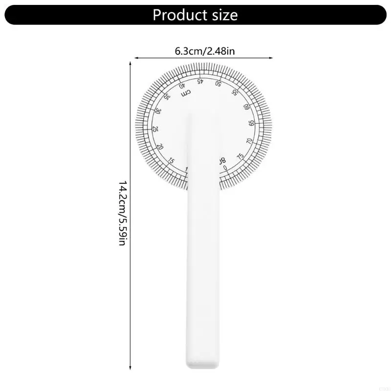 C90C Circular Quilting Ruler with Scaled Roller Wheel Pattern Making Ruler 360 Degrees Rotating Roller Wheel Quilting Ruler