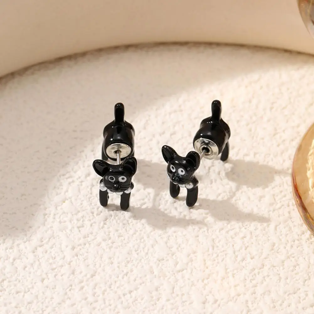 Interessante schwarze Katzenohrringe, Punk-Mädchen-Tier-Ohrringe, neue Modeohrringe, personalisierte kreative Kätzchen-Ohrringe, Schmuck