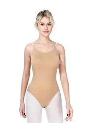 Ballet Training Leotards Clothes Gymnastics Bodysuit Dance Base Coat Flesh Colored Suspenders One Piece Ballet Leotard for Girl