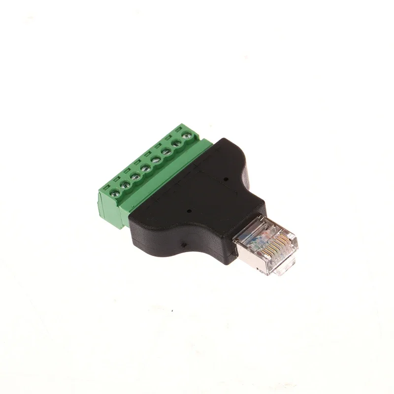Computer Gerelateerde Aansluiting En Connectoren Rj45 Vrouwelijke Naar Schroef Terminal 8 Pin Connector Ethernet Kabel Extender Adapter