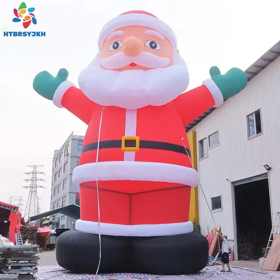

Очаровательный надувной гигантский Санта-Клаус на заказ. Большая уличная надувная модель Санта-Клауса. Украшение рождественского фестиваля.