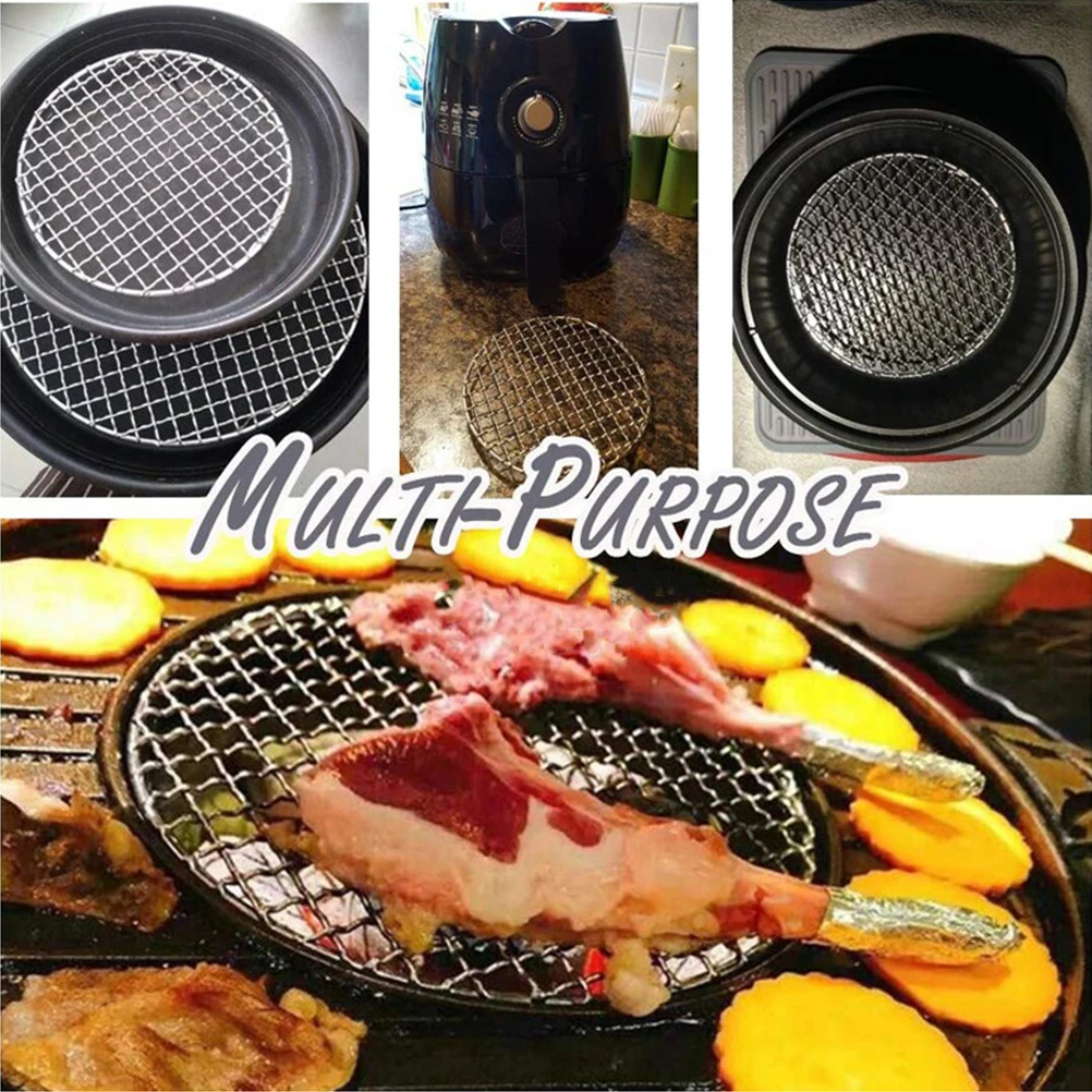 

Barbecue Net Mesh Grill Rack Fire Multifunction BBQ Accessory Roast Oven Heat Resistant Non-Stick Iron for Vegetables