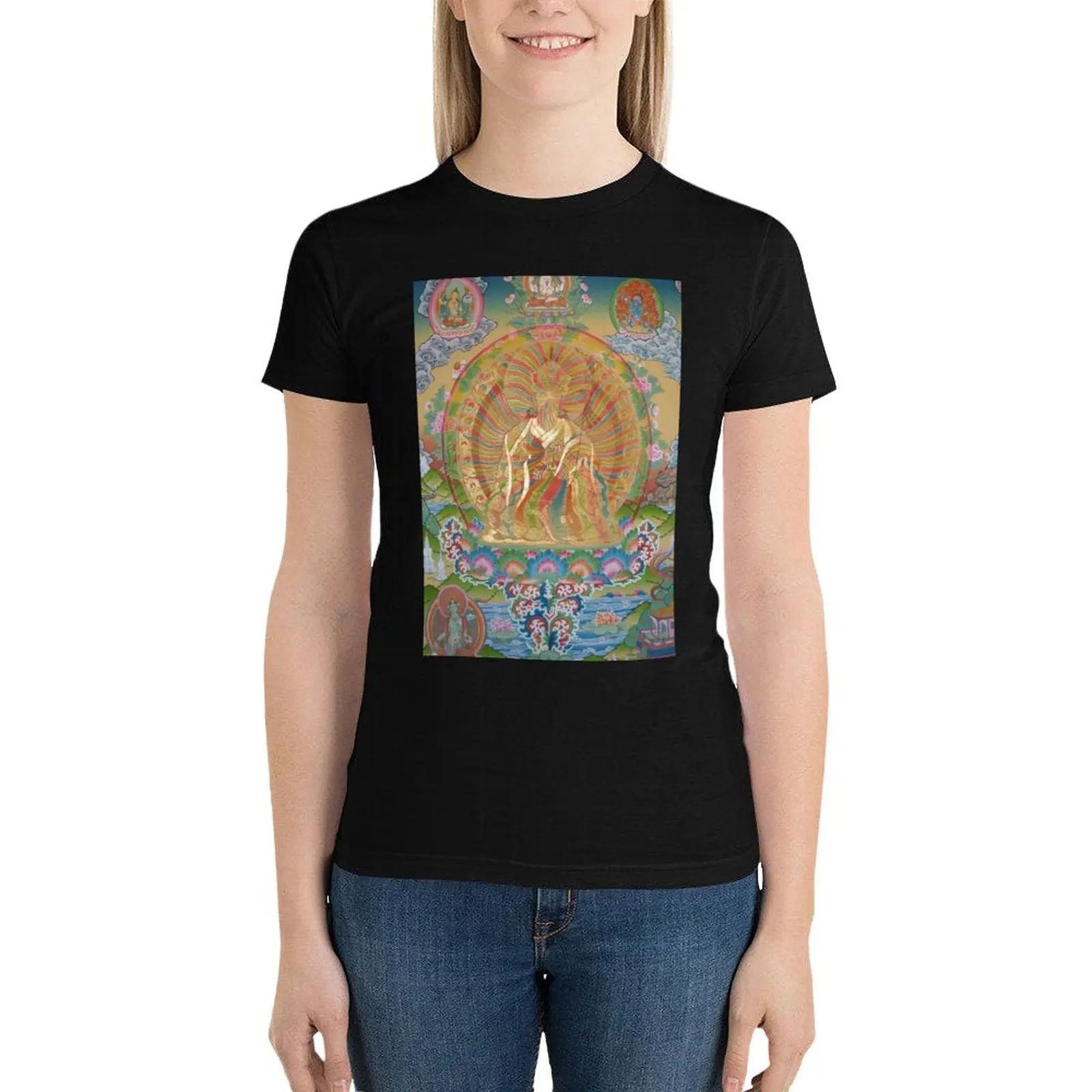 

Dzogchen Buddhism - Rainbow Body - 05 T-Shirt shirts graphic tees Short sleeve tee clothes for woman