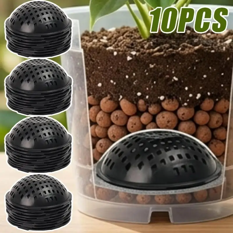 10Pcs Plastic Flower Pot Drainage Cover Mesh Pot Bottom Net Prevent Soil Leak Breathable Drain Screen For Bonsai Plant Planter