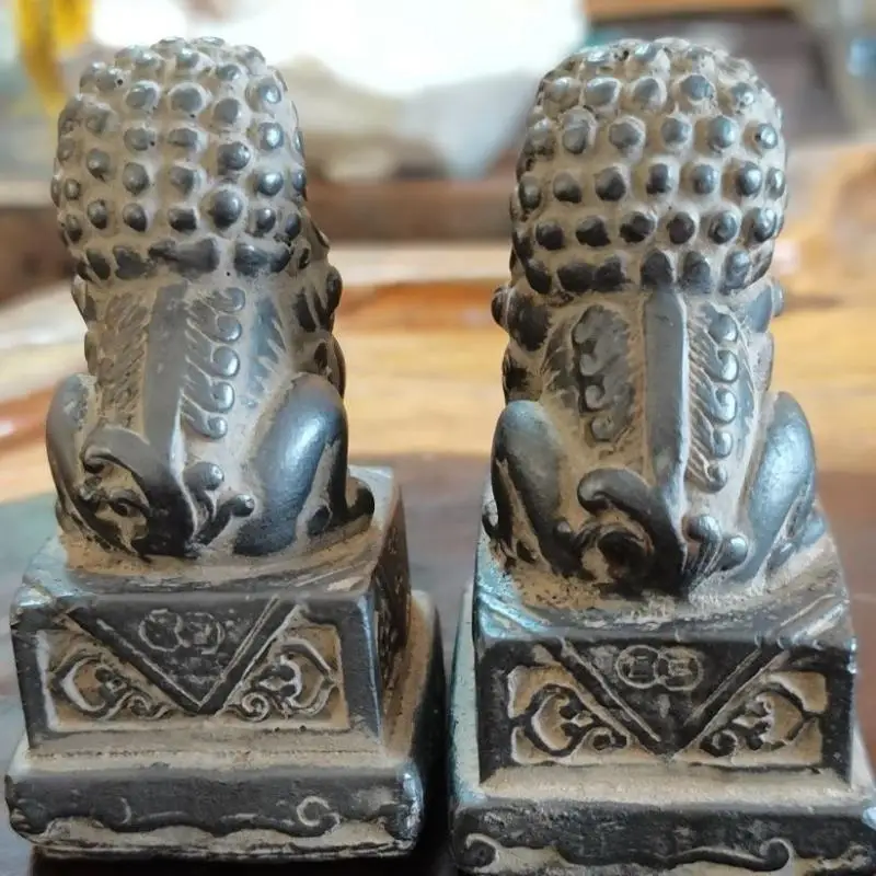 Posągi Foo Dogs para Bluestone Feng Shui posągi lwa stróża jednorożca para ozdób