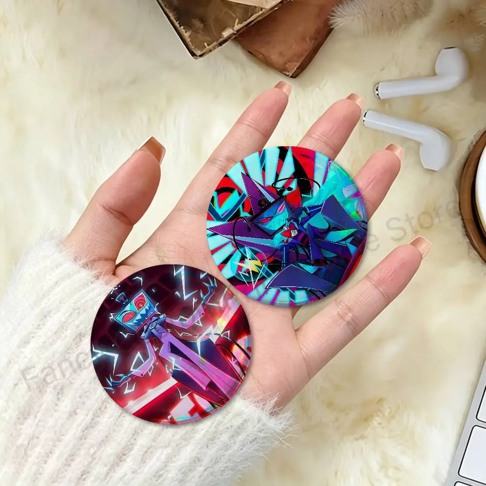 H-Hazbins VOX H-Hotel-S Trust Us Enamel Pin Tinplate Round Brooch Cosplay Nijigen Otaku Culture Badges 58mm 44mm 32mm 75mm 25mm