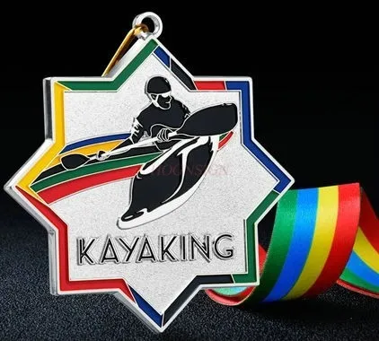 ميدالية منافسة للتجديف والمناسبات الرياضية المدرسية في الهواء الطلق ورقبة ذهبية معلقة للأنشطة المائية