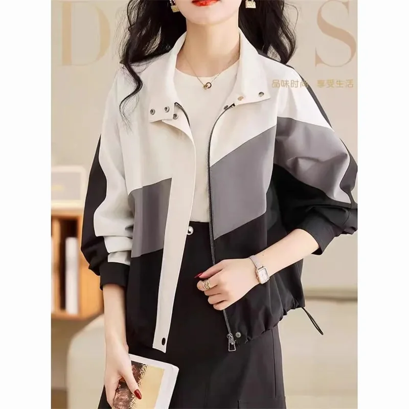 

High-Quality Coat Women's Spring Autumn 2024 New Jacket Female Short Loose Outerwear Western Style Leisure Sports Overcoat Tops