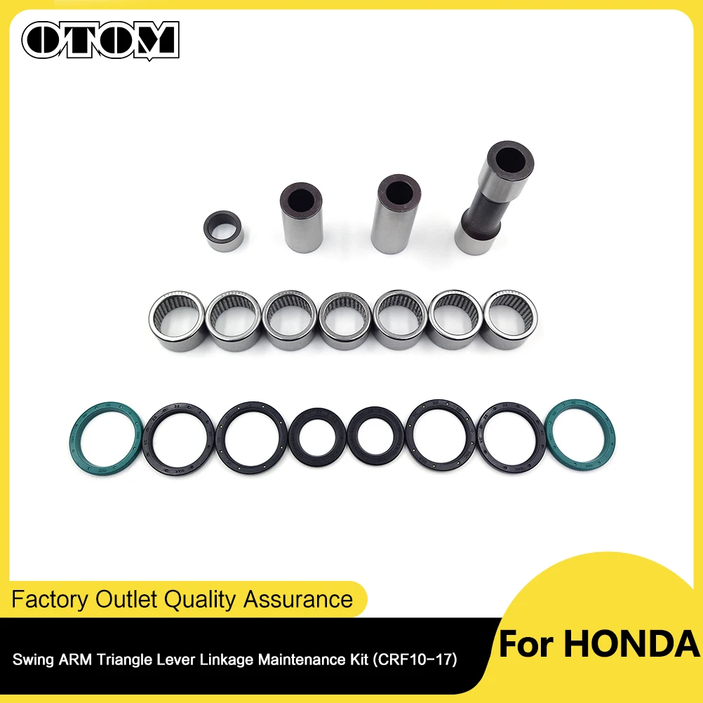 

OTOM Motorcycle Triangle Lever Linkage ARM Maintenance Kit Bearings Oil Seals Bushings For HONDA CRF250R 2010-2017 CRF450R 09-16