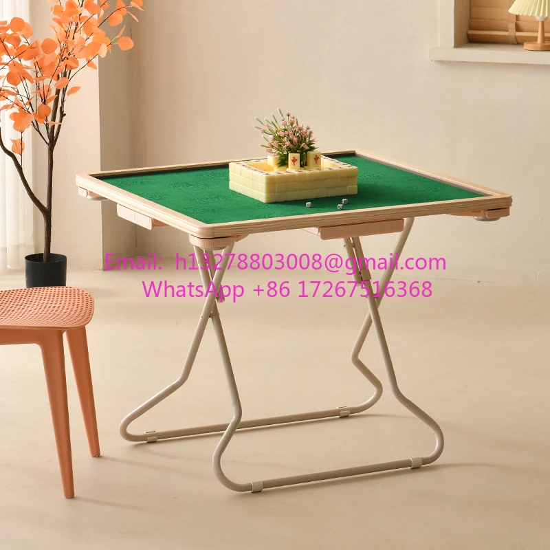Portable and simple small manual multi-function chess and card table playing table