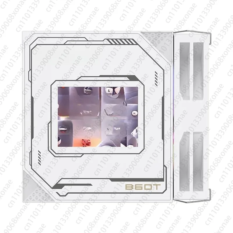 B60T LCD 2.8-inch Screen Video CPU Cooler Dual-fan Air-cooled Cooler with 6 Heat Pipes