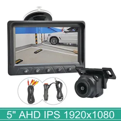 DIYKIT 5inch AHD IPS Car Monitor HD 1080P Starlight Night Vision Backup Vehicle Reverse Car Camera