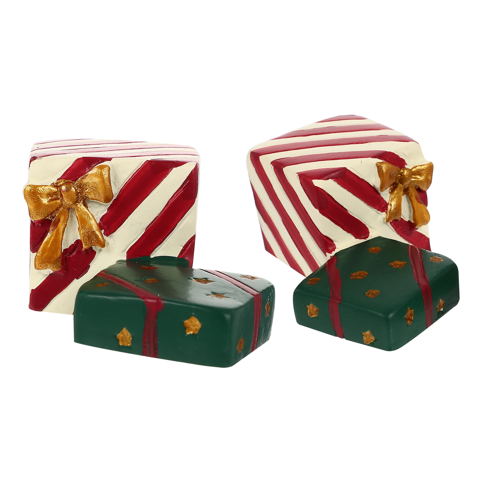 

2Pcs Christmas Gift Boxes Material Fish Tank Decoration Mini Christmas nament Xmas Aquarium Craft Home Items