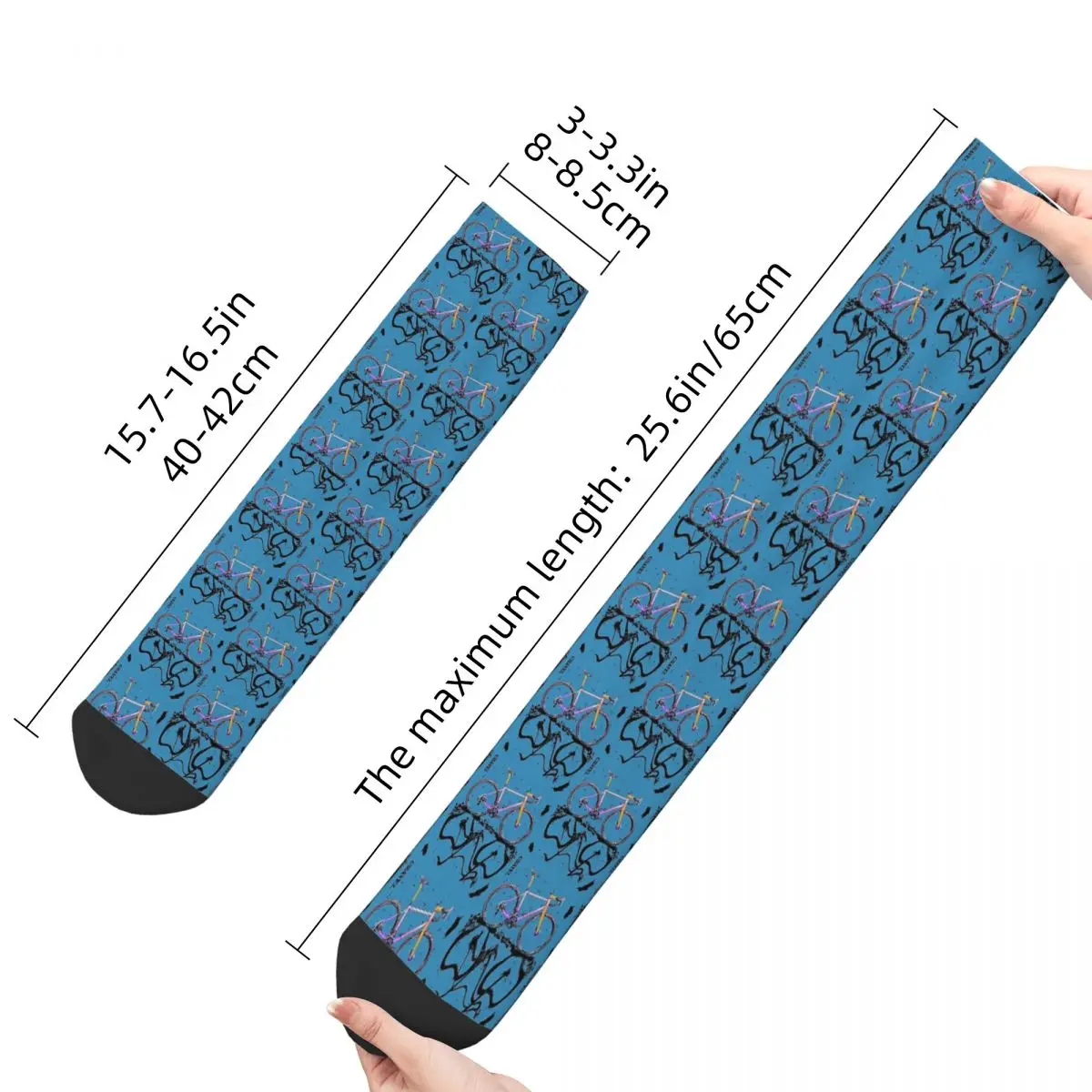 Happy Funny Men\'s Socks Gravel Retro Harajuku Bike Biker Cycle Bicycle Racing Hip Hop Crew Crazy Sock Gift Pattern Printed