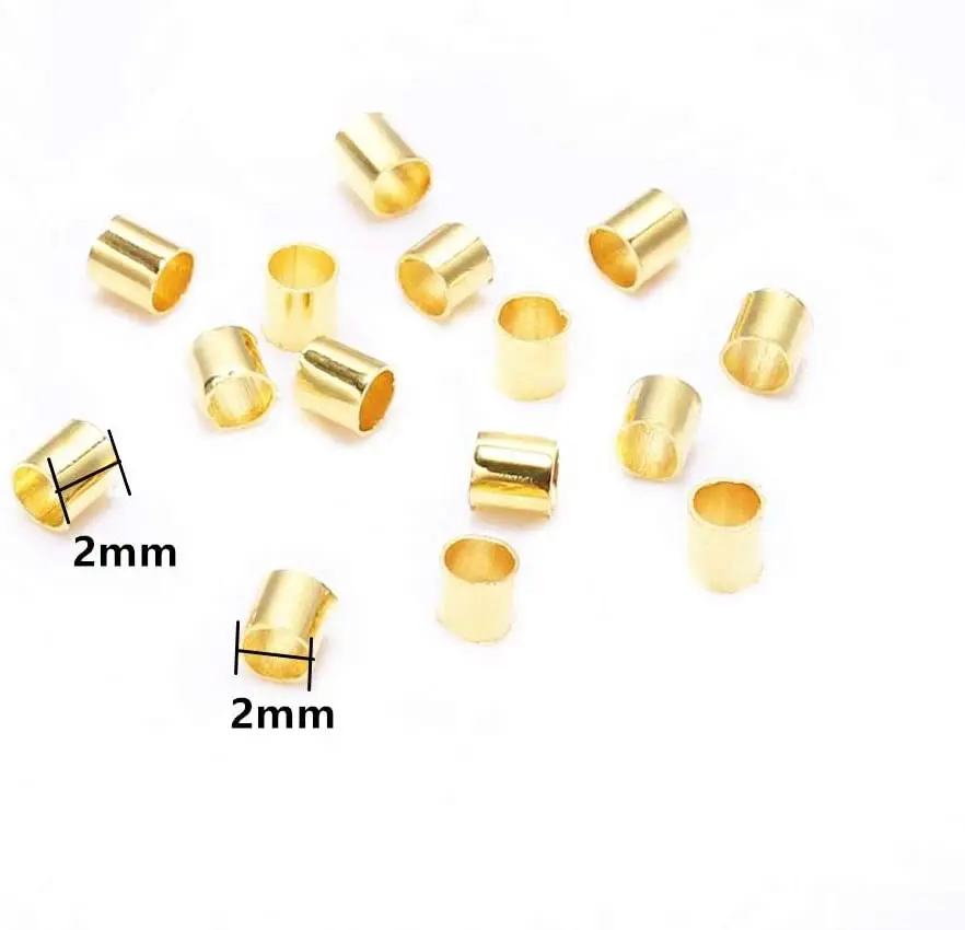 New Fashion 1.5MM 2MM 2.5MM 500Pcs Locating Tube Beads Crimps For Jewelry Making Findings Supplies Necklace