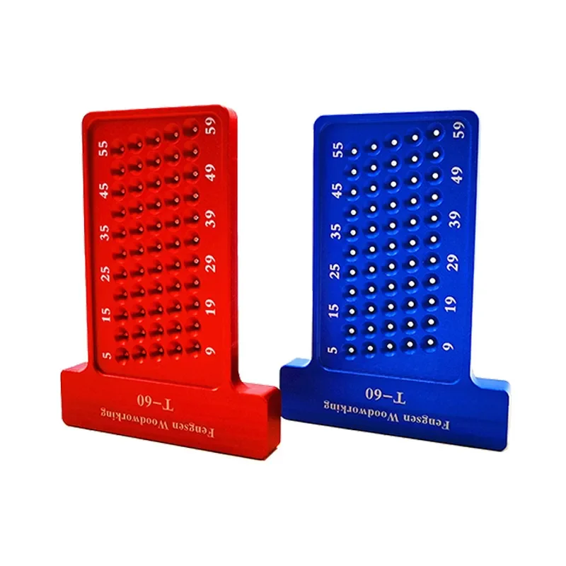 T60 Woodworking Scribing Ruler Aluminum Alloy T-Ruler Hole Gauge Mini Scriber Tool for Carpentry Marking Measuring Precision