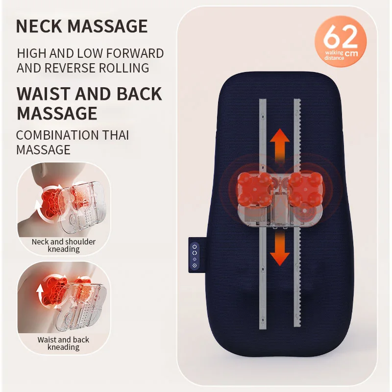 

2025 new electric massage instrument cushion shoulder neck super long walking hot compress kneading neck back waist