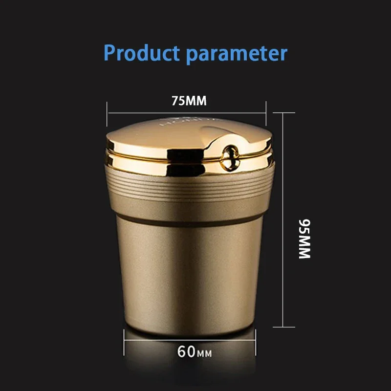 For VOLKSWAGEN VW Car Ashtray with LED Light Portable Smokeless Cup Holder For Volkswagen VW Jetta Polo T5 T4 Golf 7 5 Caddy Pas - view 3
