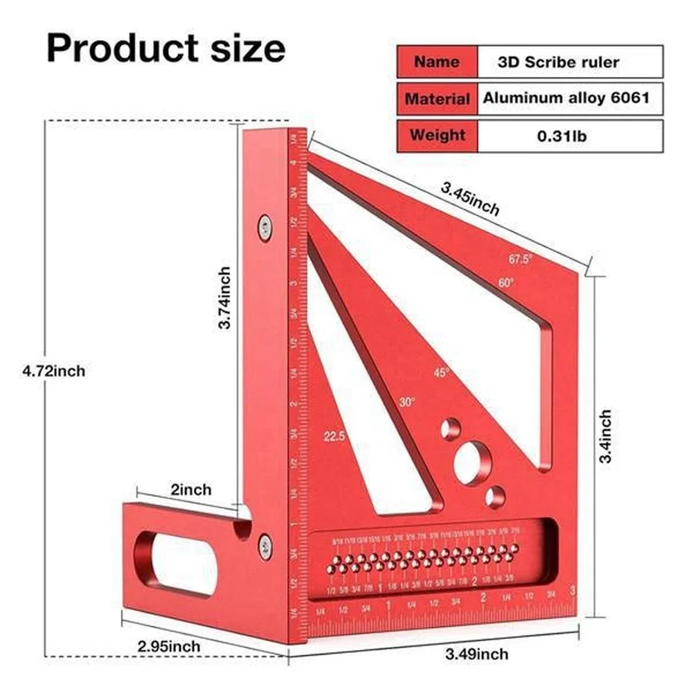 Red 3D Multi Angle Measuring R - огляд і ціна Workshop Marking Tools