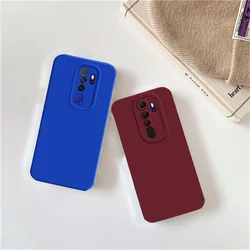 Plain Square Frame Soft TPU Case Cover For Redmi Note 8 Pro 9 9S Full Protection Shockproof Silicone Slim Phone Capa Coque