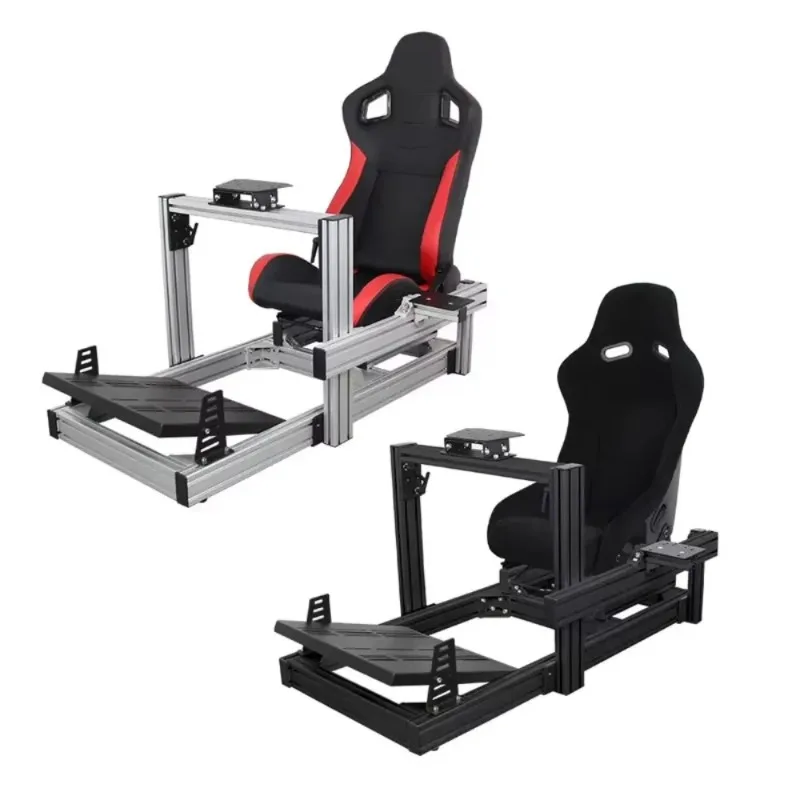 

Game Driving Sim Racing Eulator Rig Kit Wheel and Pedal Accessories Gloves TV Stand Sim Racing Cockpit Aluminum Seats