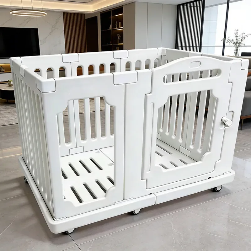 #Grating Dog Fence Playpen Indoor Large Acrylic Modular Dog Fence Outdoor Security Barrier Basket Rejas Para Mascotas Home Decor