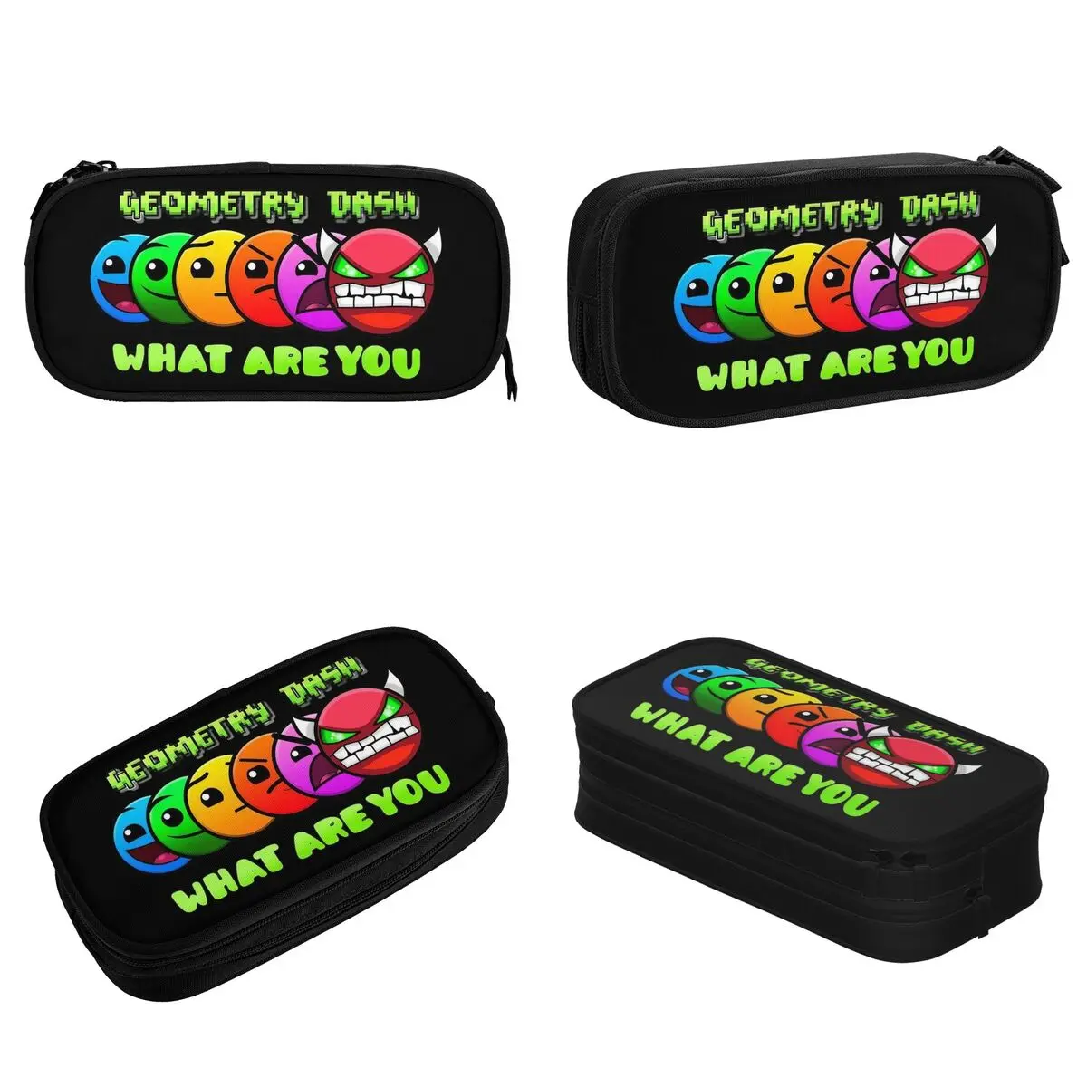 Cute Geometric Dash Video Game App Games Pencil Case Geometry Dash Pencilcases Pen Holder Kids  Bag School Supplies  Stationery