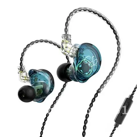 CS2 TRN Hi-FI Earphones 1DD Dynamic 3.5mm HIFI Bass Earbuds Running Sports Calling Headphones Game Headset For TRN CS2