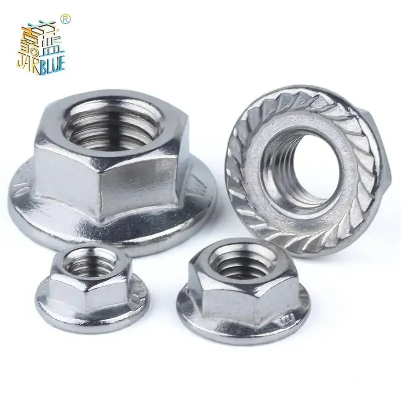 1/5pcs pollici 1/4 5/16 3/8 1/2 6-32 8-32 10-24 Unc America blocco a forma grossa metallo pesante Prevailling coppia flangia dado esagonale
