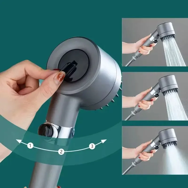 3-speed adjustment shower visualization window bathroom accessories head massage showerhead showers for bathroom items filter
