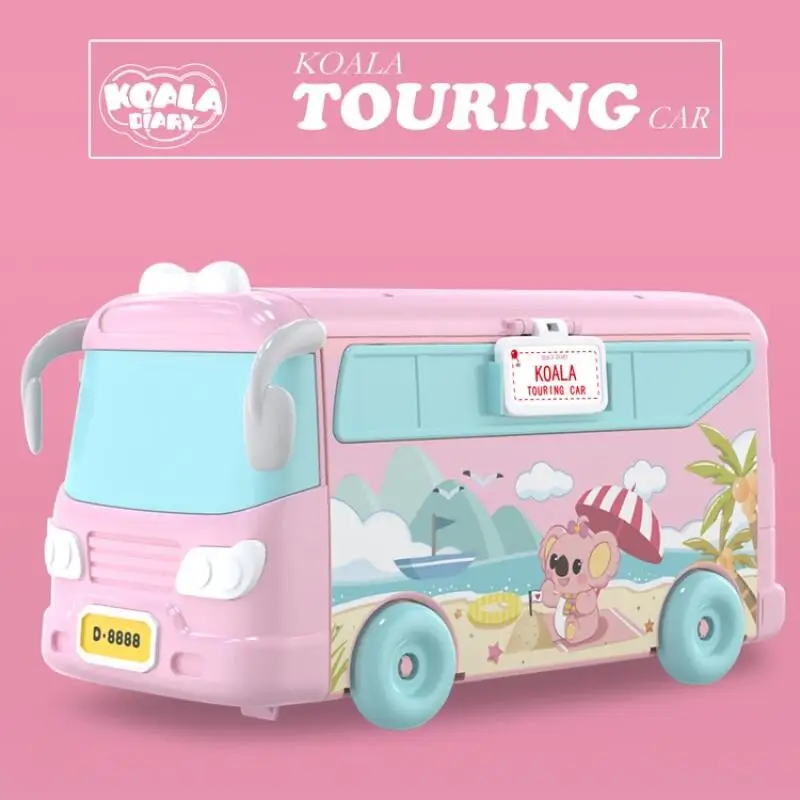 So tun, als spielen Puppenhaus Mädchen Spielzeug Koala Tagebuch Tour Bus Puppenhaus DIY Prinzessin Haus Caravan Küche Kinderspiel zeug Geburtstags geschenk