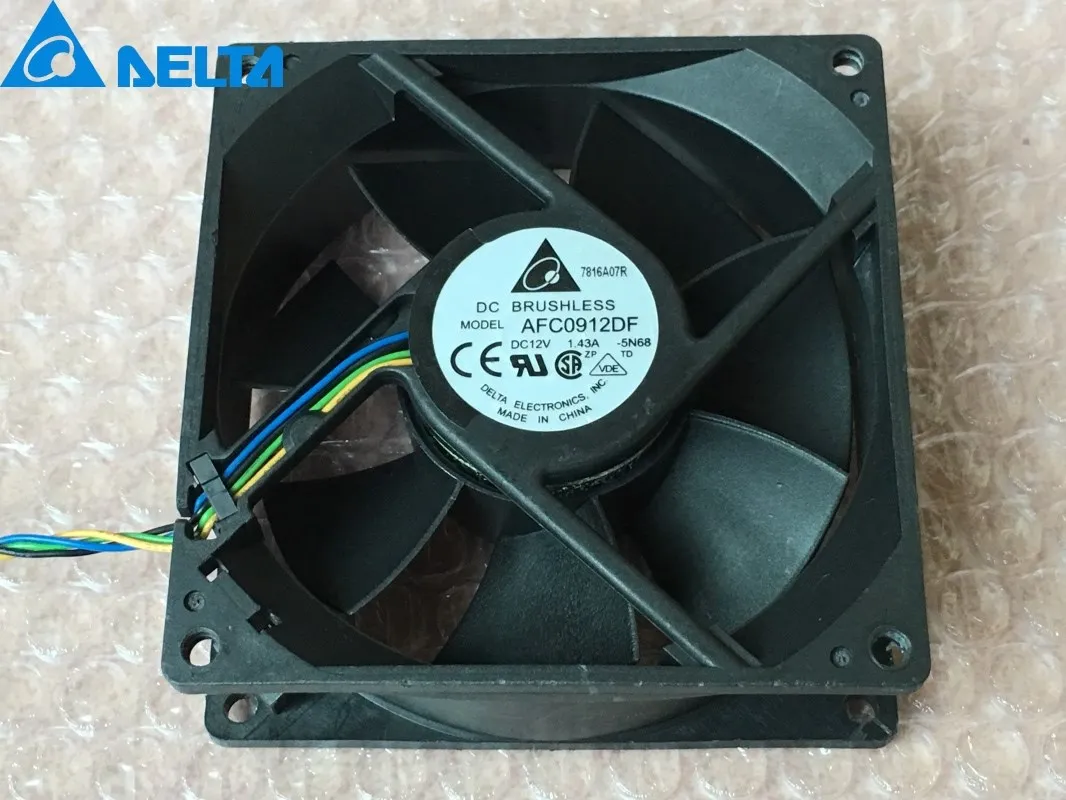 

1pcs AFC0912DF U7581 9032 12V 1.43A fan of wind capacity 90mm chassis cooling fan for delta