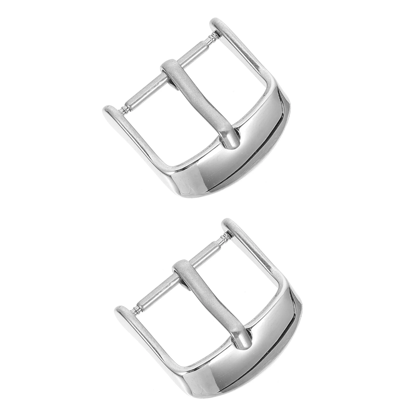 

2Pcs Steel Strap Buckle Replacement Clasp for Men Practical Watch Replacement Buckle Watch Band Accessory
