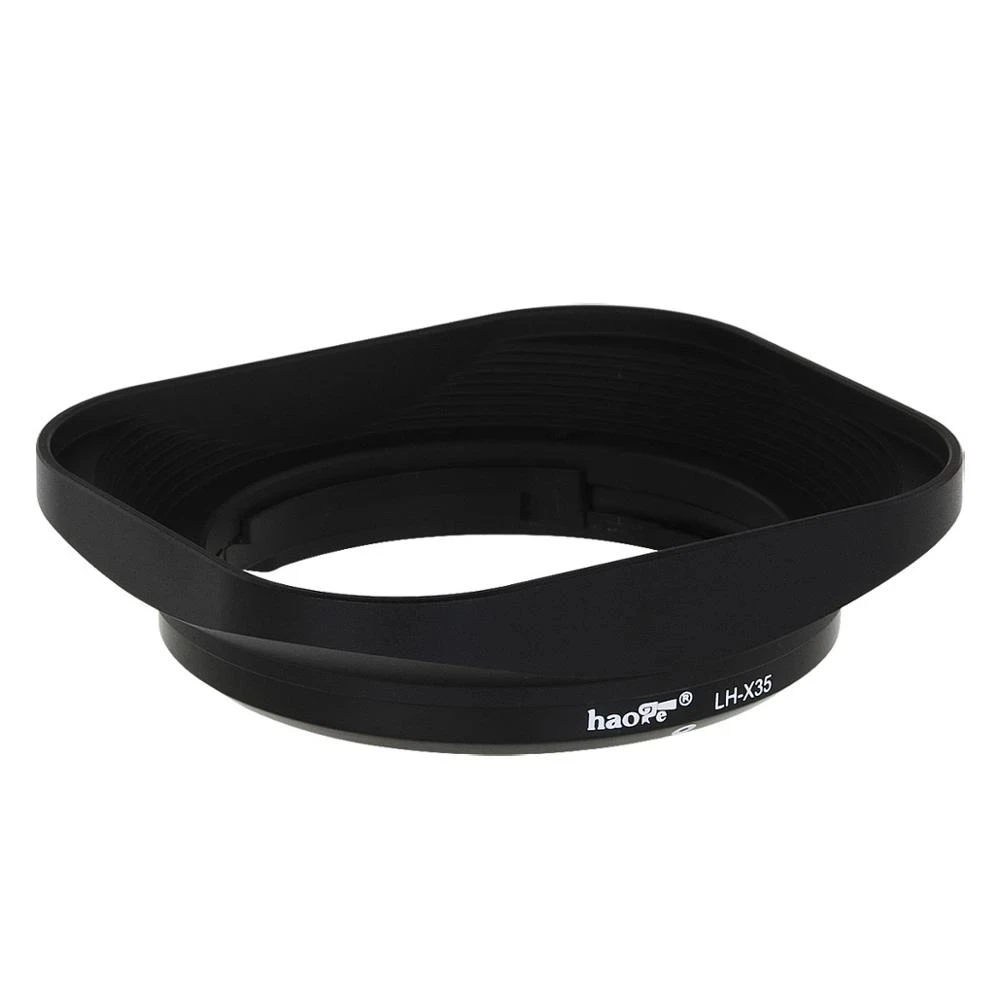 Haoge LH-X35 Square Metal Lens Hood Shade For Fuji Fujifilm XF 35mm F2 R WR And XF 23mm F2 R WR And​ XC 35mm F2 Camera Lens