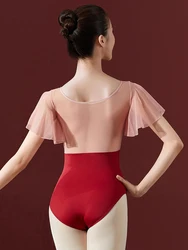 Leotardos de ballet para adultos, ropa de práctica de baile, mono de entrenamiento básico de gimnasia unido, pruebas artísticas pequeñas de vuelo