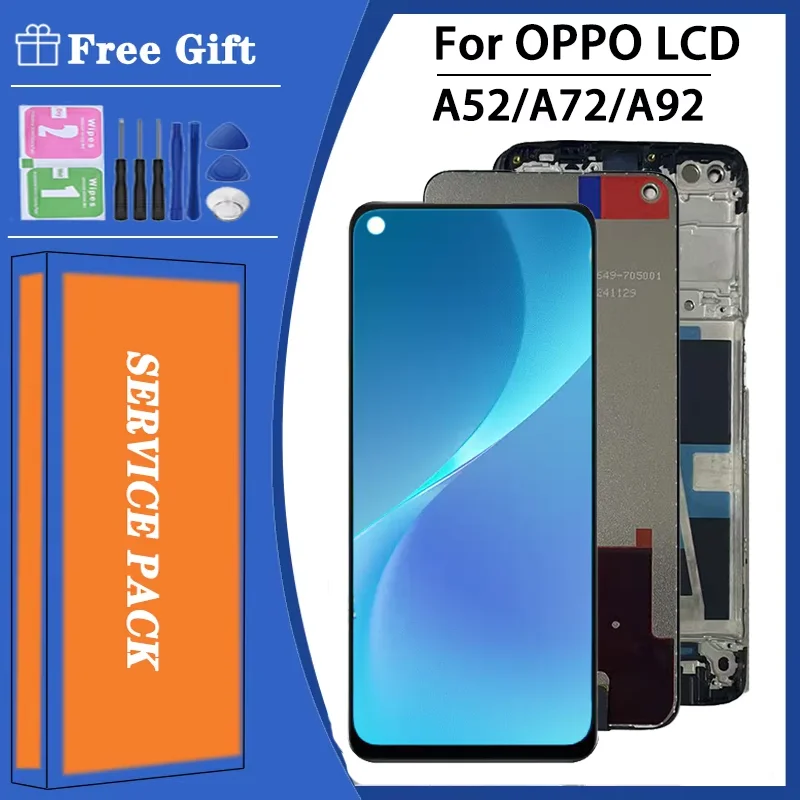 6,5-Zoll-Display für Oppo A72 A92 LCD-Display für Oppo A52 CPH2059 CPH2067 CPH2069 Display-Ersatz + Touchscreen-Digitizer