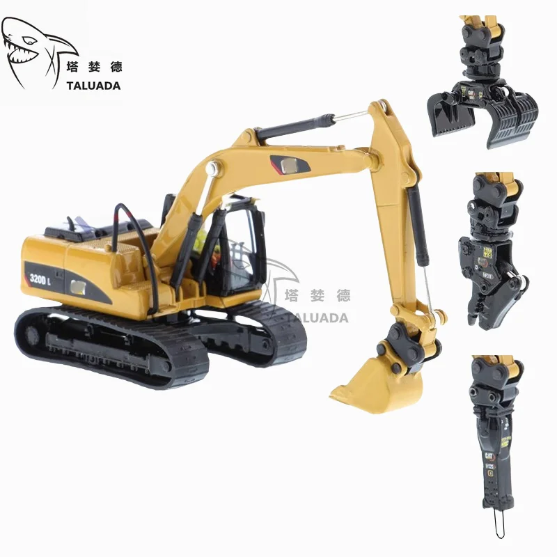 For CATERPILLAR DM85652 CAT 320D L Multiple Hydraulic Excavator Work Tools Alloy 1:87 Scale